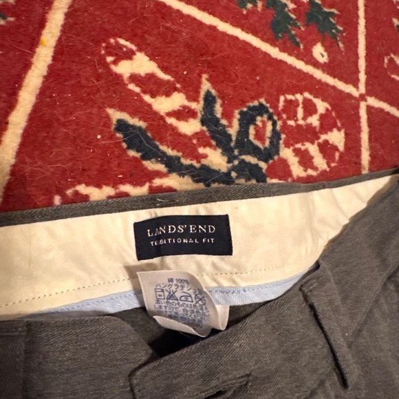 Versatile men's pants by Lands' End. Includes gray, tan, and blue options. Perfe - Picture 7 of 9